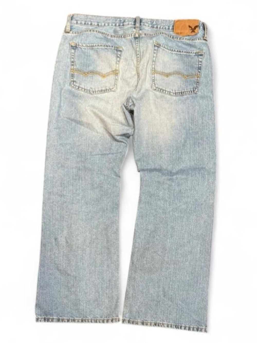 Y2K American Eagle Light Washed Faded Loose Bootcut Jeans